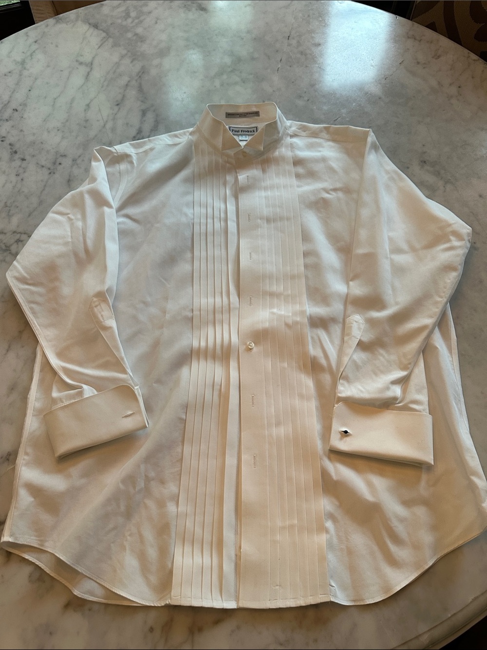 Paul Fredrick, Tuxedo Shirt. 17.5-34